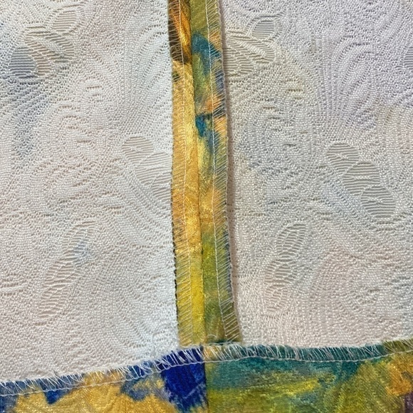 H&M watercolour midi skirt, size US 4 - Picture 7 of 8